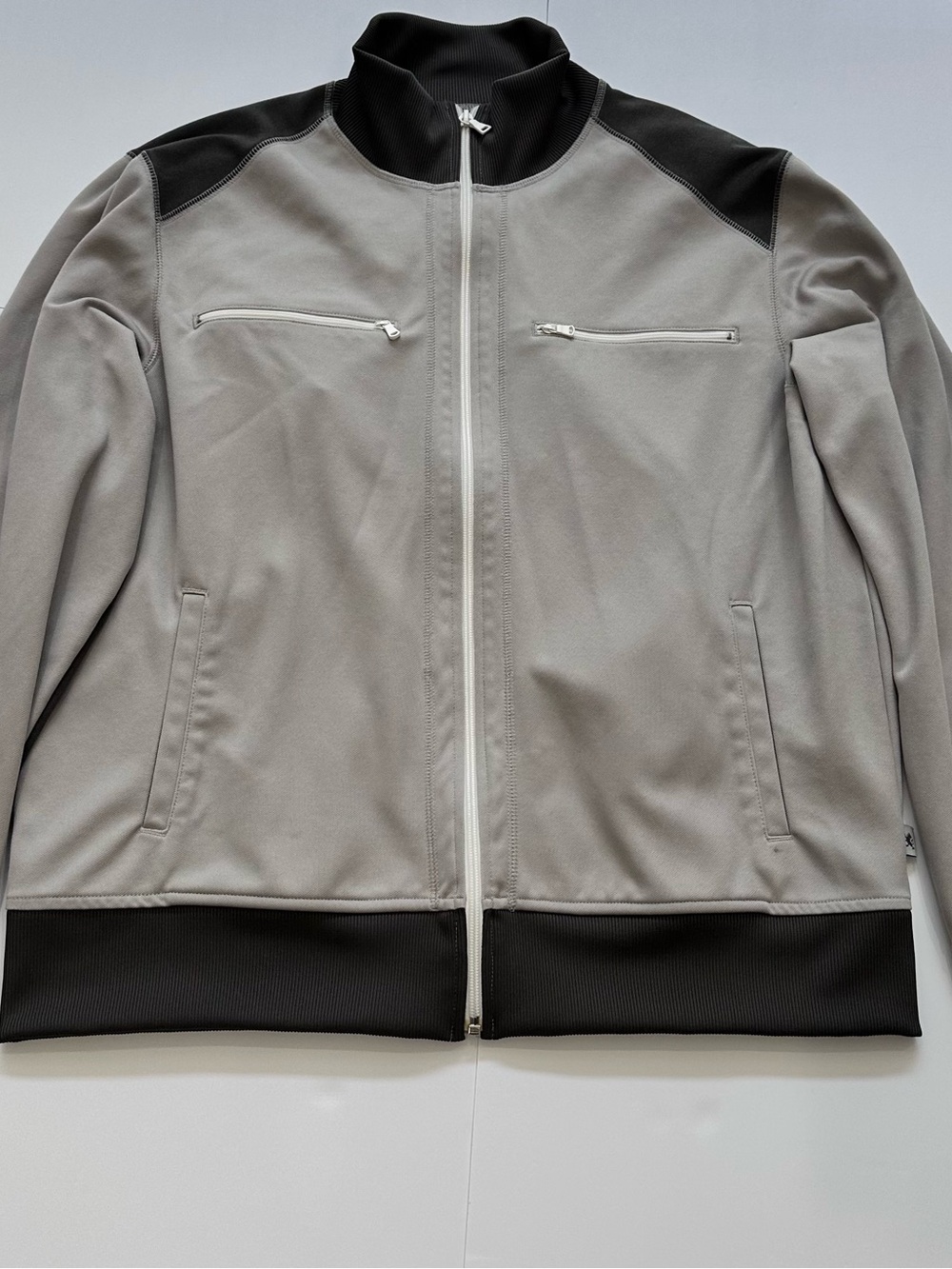 Men's Express Grey Track Jacket with Black Trim